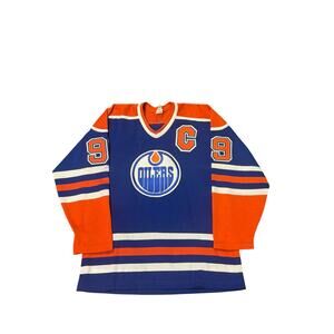 Vintage Edmonton Oilers Wayne Gretzky #99 Captain Jersey – Adult Size (23"x30")